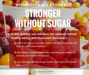 'Stronger Without Sugar' webinar invitation