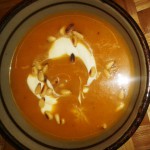 Bowl of butternut squash soup